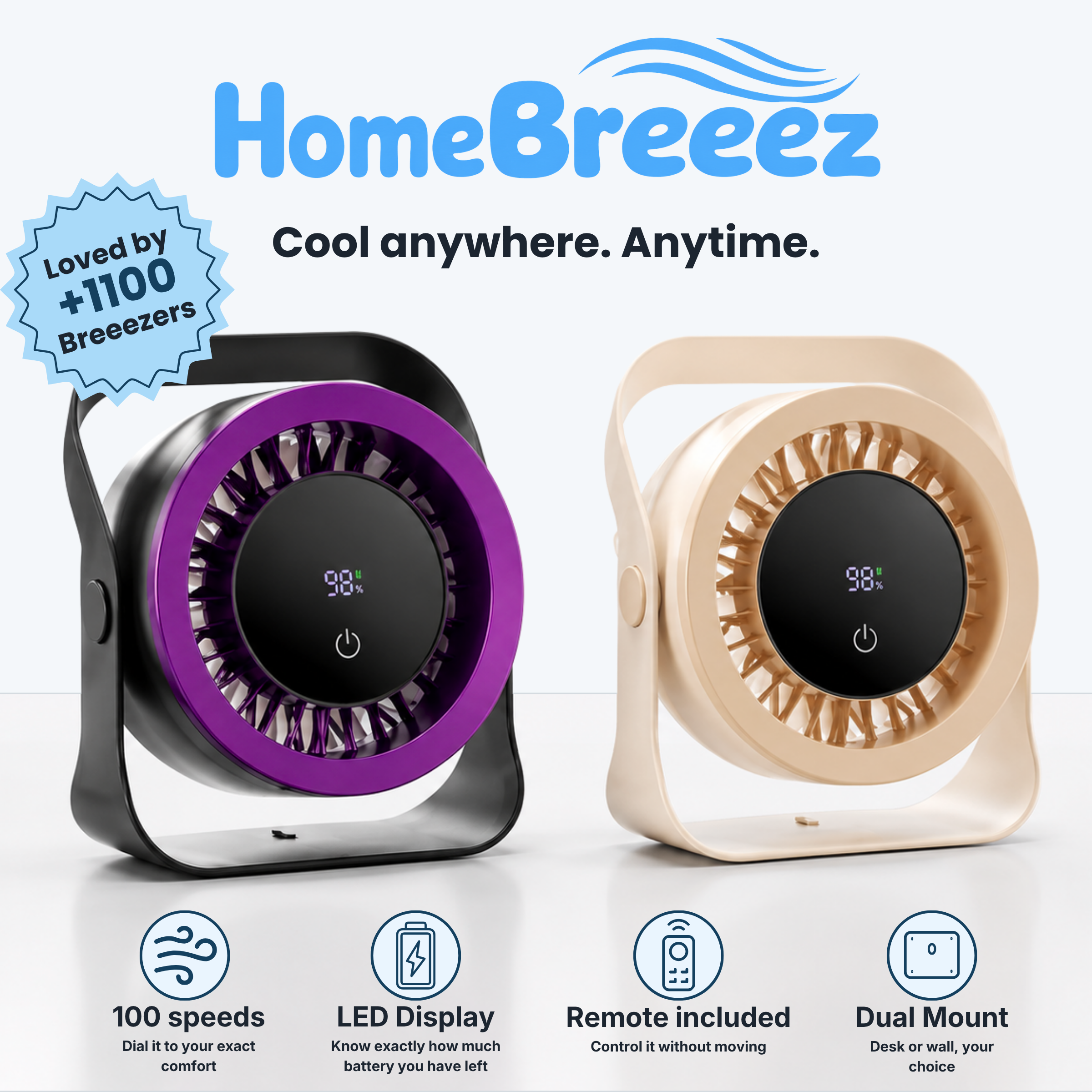 Desk Fan - HomeBreeez™ (Portable)